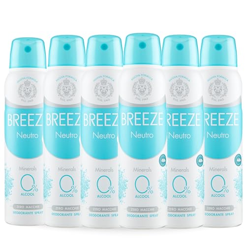 BREEZE | Deodorante Spray Neutro, 6x150 ml