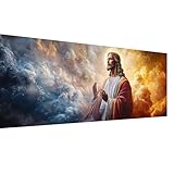 SKRYUIE 5D Large Diamond Painting Kits Jesus - DIY Diamond Art Kits for Adults Christ, Full Round Drill - Crystal Embroidery Cross Stitch - Craft for Wall & Office Decor - 12x30 inch / 30x80 cm