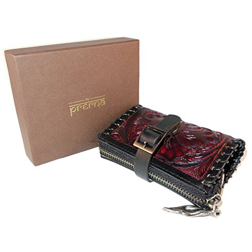 Handmade Leather Coin Purse Pouch For Women, Leather Purse For Change, Leather Change Purse For Women, Mini Size, Gift For Her, Cherry Color #TOP7