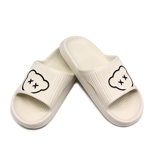 Bear Slides Smiley Face Sandals Slippers for Women and Men Ultra Comfort Non-Slip Shower Sandals Indoor and Outdoor Use Quick Drying Pool Party Home3