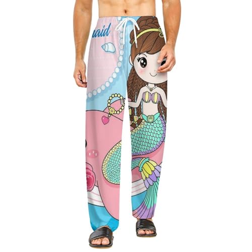 Bas de pyjama femme long sirène dauphin en taille S avec poches pratiques