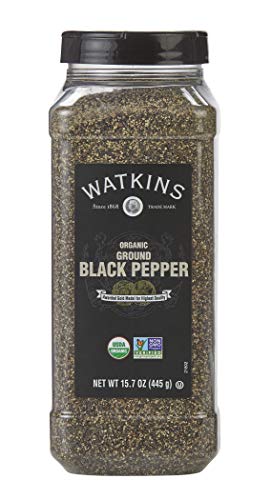 Organic Ground Black Pepper Spice by Watkins Gourmet