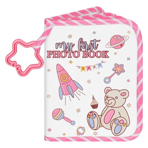 Lanpn Baby Photo Album Holds 17 4x6 Pictures, My First Soft Cloth...