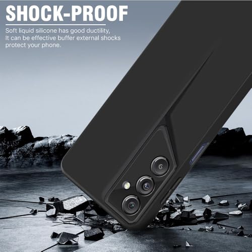Image of WOW IMAGINE Slim Back Cover for Samsung Galaxy M34 5G | Galaxy F34 5G | Blade Series Ultra Thin Case with Lightweight Design | Camera Protection | Soft Matte Silicone Flexible Mobile Case - Black
