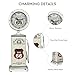 Lily's Home Old Fashioned Route 66 Gas Pump Mantle Clock, Silent-Non-Ticking with Quartz Movement, Makes an Ideal Gift for Antique Sign Collectors, White (13 1/2