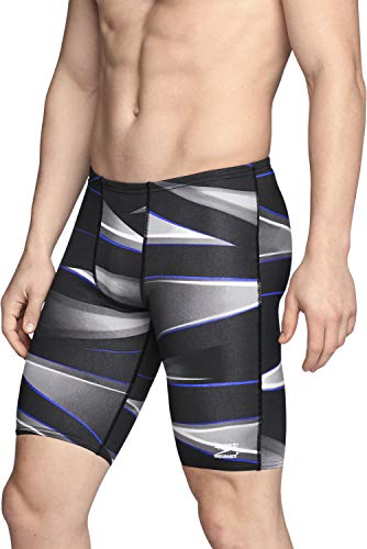 Speedo Men's Swimsuit Jammer Endurance+ Printed Team Colors, Infinite Speedo Blue, 32