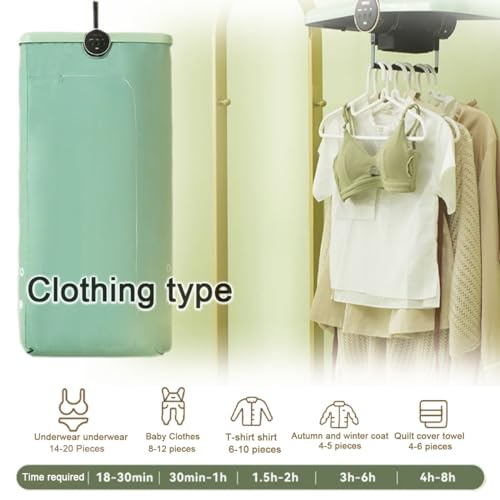Draagbare wasdroger, draagbare droger for appartementen Kleine droger for kleding, verwarmde wasdroger for thuis en appartement - Image 7