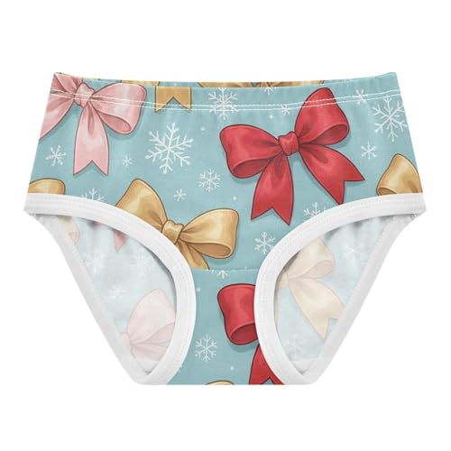 All Seasons Girls' Panties Comfort Color for Young Girls Seamless Bows Pattern in Sizes 2T,3T, 4T, 5T, 6Y and 8Y