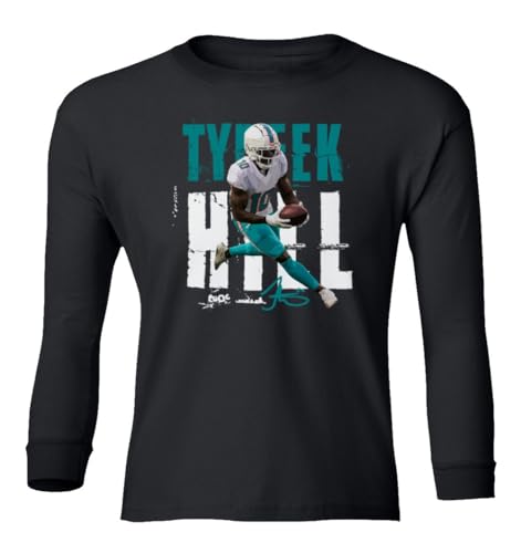 Football Star Player Wide Receiver Miami Hill Youth Long Sleeve T-Shirt