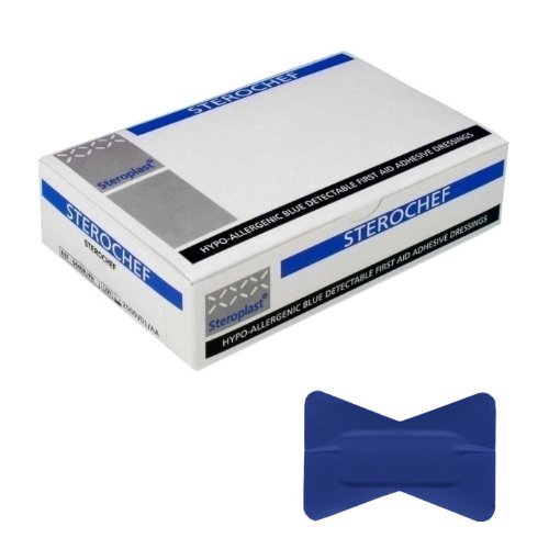Image of Steroplast - Blue Detectable Plasters - Fingertip (50 Pack)
