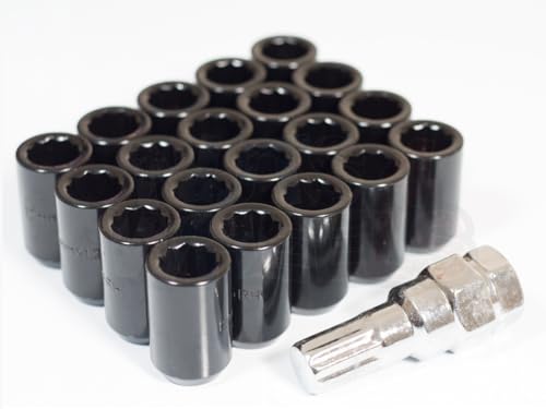 Tuercas delgadas M12 x 1.5 TITAN NUTS juego de tuercas afinadoras negras con llave cónica