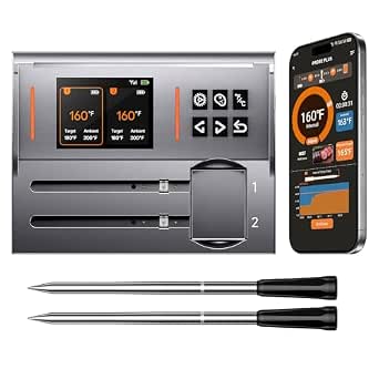 Dual Probes Meat Thermometer with Bluetooth and Standalone Base