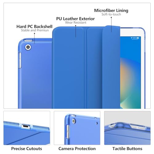 Image of Moko Smart Case for iPad 9th / 8th / 7th Gen Case 10.2 Inch, Sapphire Blue
