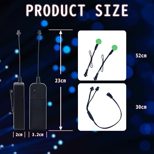 Image of Led Eyes for Mask Skeleton Ghost Black Cat Spider Pumpkin Spooky Tree, EL Panels Light for Cosplay DIY Themed Party Decor (Green, 20mm)