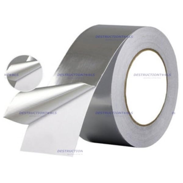 8 rollos 50M (400M) cinta de aluminio (HVAC) 75mm (50 mic) (50m - 75mm)