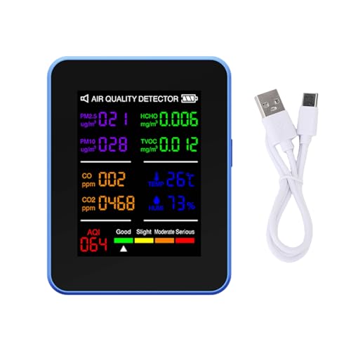 Compteur de de domestique 10 en 1, détecteur de de intérieur HCHO TVOC PM2.5 LiebeWH
