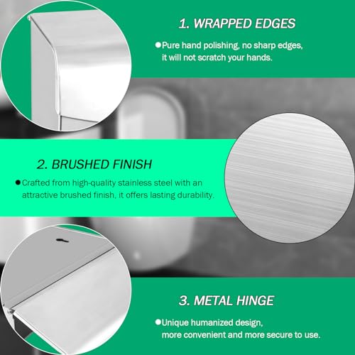 Ivonney TAMPON DISPOSAL BIN Stainless Steel Feminine Hygiene Disposal Container, Commercial Sanitary Products Waste Receptacles thumb #1