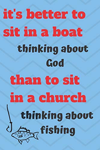 Fishing God Church Blank Lined Journal Notebook: A daily diary, composition or log book, gift idea for people who love fishing!!! image 3