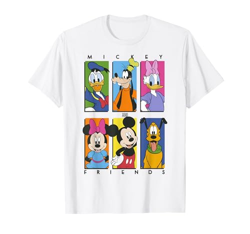 Image of Disney Mickey And Friends Group Shot Portrait Panels T-Shirt