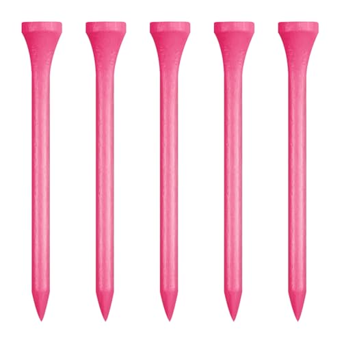 Zivisk Wooden Golf Tees 3-1/4' 100 Count 83Mm Pink