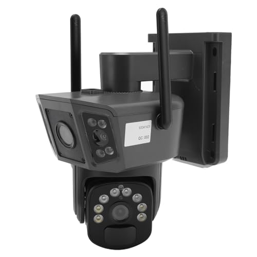 Goshyda Cameras de sécurité Solaire Extérieure, 4K 8MP HD Two Lens Battery Powered Outdoor Camera, WiFi Home Security with Spotligh