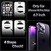 TOCOL Magnetic for iPhone 14 Pro Max Case, Non-Yellowing, Full Camera Protection, Compatible with Magsafe, Military Grade Protection, Bumper for iPhone 14 Pro Max 6.7 Inch (Clear)