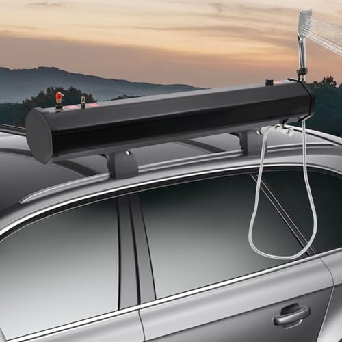 YIYIBYUS Roof Rack Water Tank, tanque portátil para ducha de carretera con capacidad de 30L, 1.6 bar, kit de ducha para acampar con bolsa de almacenamiento y manguera de 5.58 pies miniatura 4