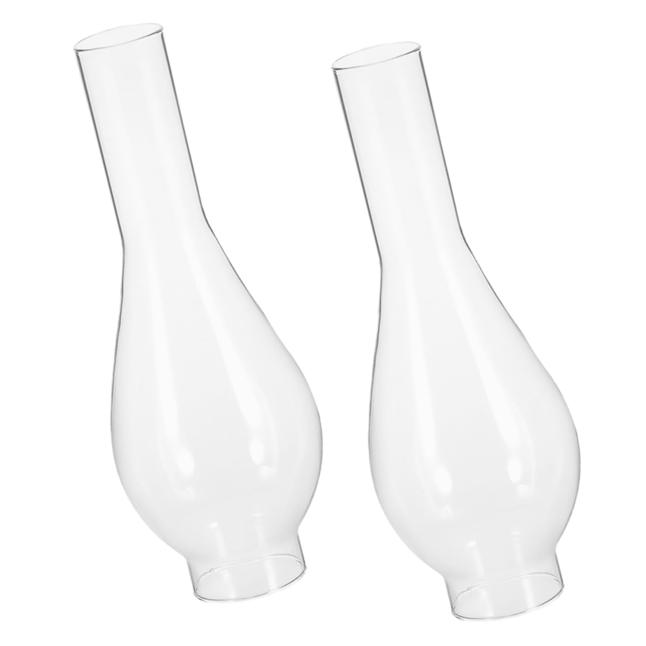 STOBAZA 2pcs Oil Lamp Shades Glass for Kerosene and Coal Oil Lamps with Easy Installation Wind Protection for Home Decor and DIY