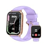 スマートウォッチ iPhone/Android対応 Bluetooth 通話機能付き 1.85インチ 大画面 腕時計 歩数計 Smart Watch 着信電話通知 IP68防水 アラーム タイマー ストップウォッチ 天気予報 100+種類運動モード 技適認証取得済