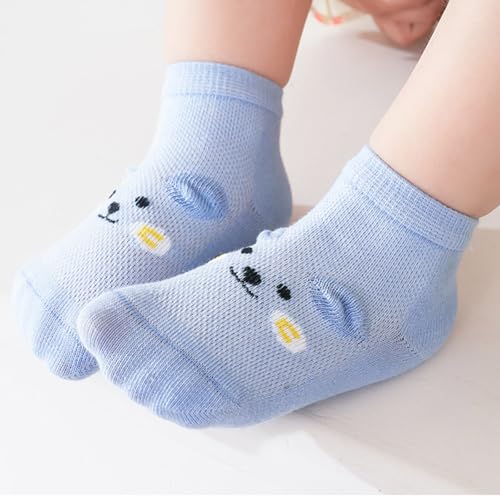 Toddler Socks, Baby Ankle Socks Breathable High Elastic Toddler Sock Spring Cotton Sock with Anti Skid Soles3