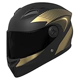 Casco Integrale Da Motocicletta | Con Doppia Visiera | Omologato ECE 22.06 | Unisex | Casco Da Motocross | Per Ciclismo Su Strada, Scooter, Ciclomotori F,54-62cm