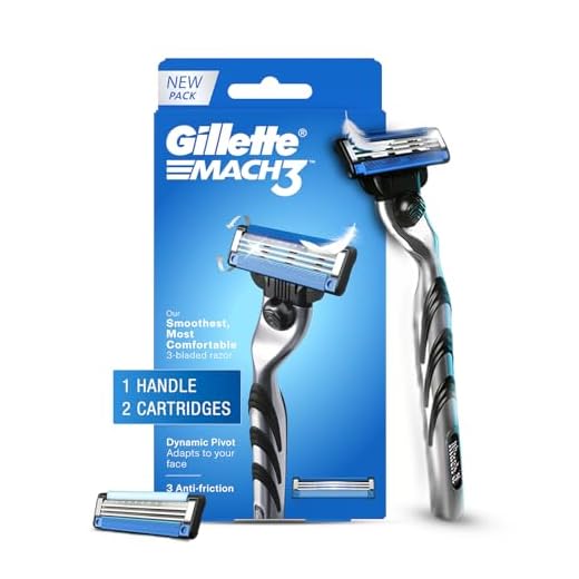 GILLETTE Mach 3 Shaving Razor (Handle + 2 Cartridge)
