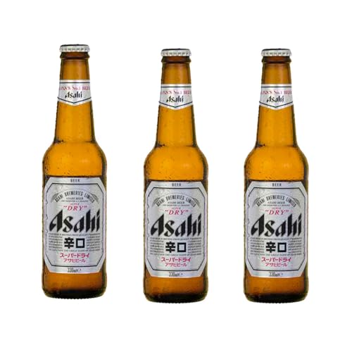 Cerveza Asahi super DRY 330 ml - Pack 3 unidades (3x330 ml)