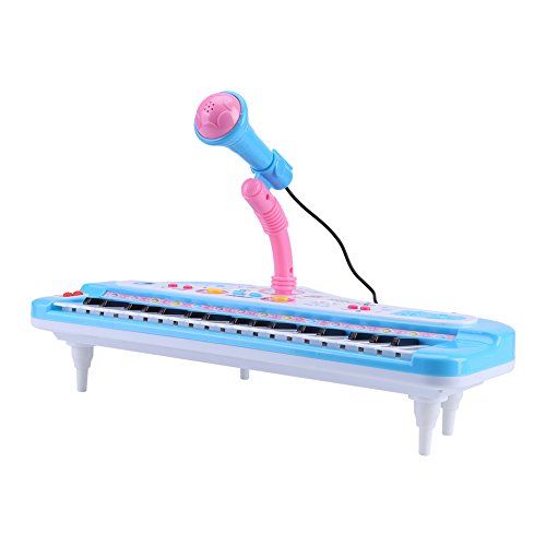 Kinderpiano speelgoed, mini e-keyboard multifunctionele piano 37 toetsen Roze muziek educatief instrument speelgoed met… - Image 5