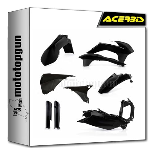 Made in Italy acerbis 0017204.090 kit plastiche completo nero compatibile con ktm exc 250 2014 2015 mototopgun