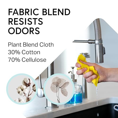 Image of Swedish Dishcloth Cellulose Sponge Cloths - Bulk 10 Pack of Eco-Friendly No Odor Reusable Cleaning Cloths for Kitchen - Absorbent Dish Cloth Hand Towel (10 Dishcloths - Assorted)