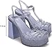 Melissa - Womens Party Heel Ad Platform, Size: 7 M US, Color: Glitter Clear