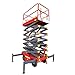 Full Electric Mobile Scissor Lift for Aerial Work, Self-Propelled Hydraulic Scissor Lift Platform with Custom Height for Industrial Use