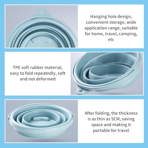 CVDYWDJIE 2 Stück Falteimer, Multifunktionaler Kunststoffeimer, Kinder-Strandeimer-Spielzeug, Praktischer Falteimer Für Den Außenbereich, Faltbarer Strandeimer