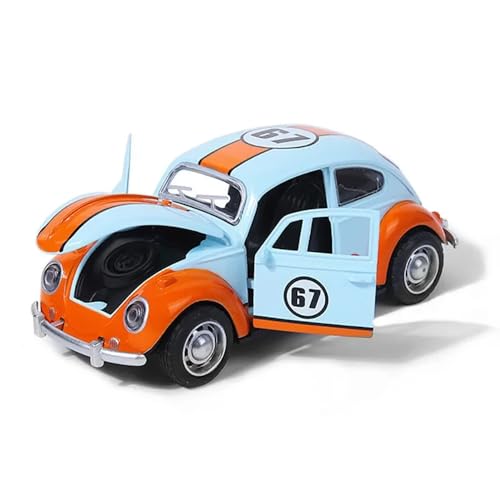 Image of 1:18 Beetle Toy Car Vintage Car Die Cast Metal Model Cars with Pullback Openable Door Light Sound Cars Toy, 3+ Years, Multicolor