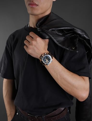 Image of NAVIFORCE NF9236 Japanese Movement Military Style Leather Strap Analog-Digital Watch