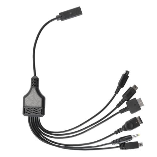 ACOLY Cable de Carga Tipo C 6 en 1 para Consolas portátiles, Cargador portátil multidispositivo, DS, DS Lite, DSi, 3DS, 2DS XL, Wii U, GBA SP, PSP, PS Vita