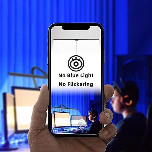 Vivemce Led Desk Lamp With Remote Control,Double Head Desk Lamps For Home Office,5 Color Modes And 5 Adjustable Eye Protection Desk Light,Suitable For Workbenches,Offices,Studios And Desks #TOP7