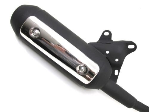 Ersatz Auspuff Auspuffanlage passend für Aprilia Amico SR 50, MBK Booster Stunt, Yamaha CW BW BWS NG Spy Slider Zuma 50 Minarelli AC stehend