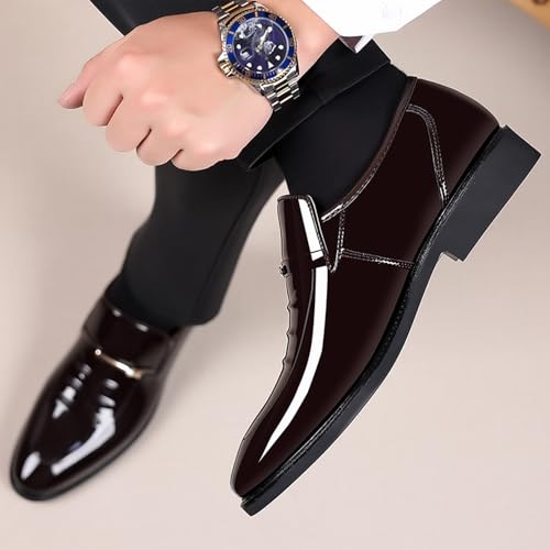 Image of Men's Dress Shoes Business Shoes Patent Leather Formal Derby Fashion Oxford Tuxedo Shoes