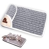 Orthopädisches Hundebett, Hundekissen Kleine Hunde, Weiche und Warme Hundedecke, Plüsch Hundematte mit Kissen, Hundedecken Waschbar, Abnehmbarer Katzendecke, Katzenkissen für Kleine Hunde, Katzen