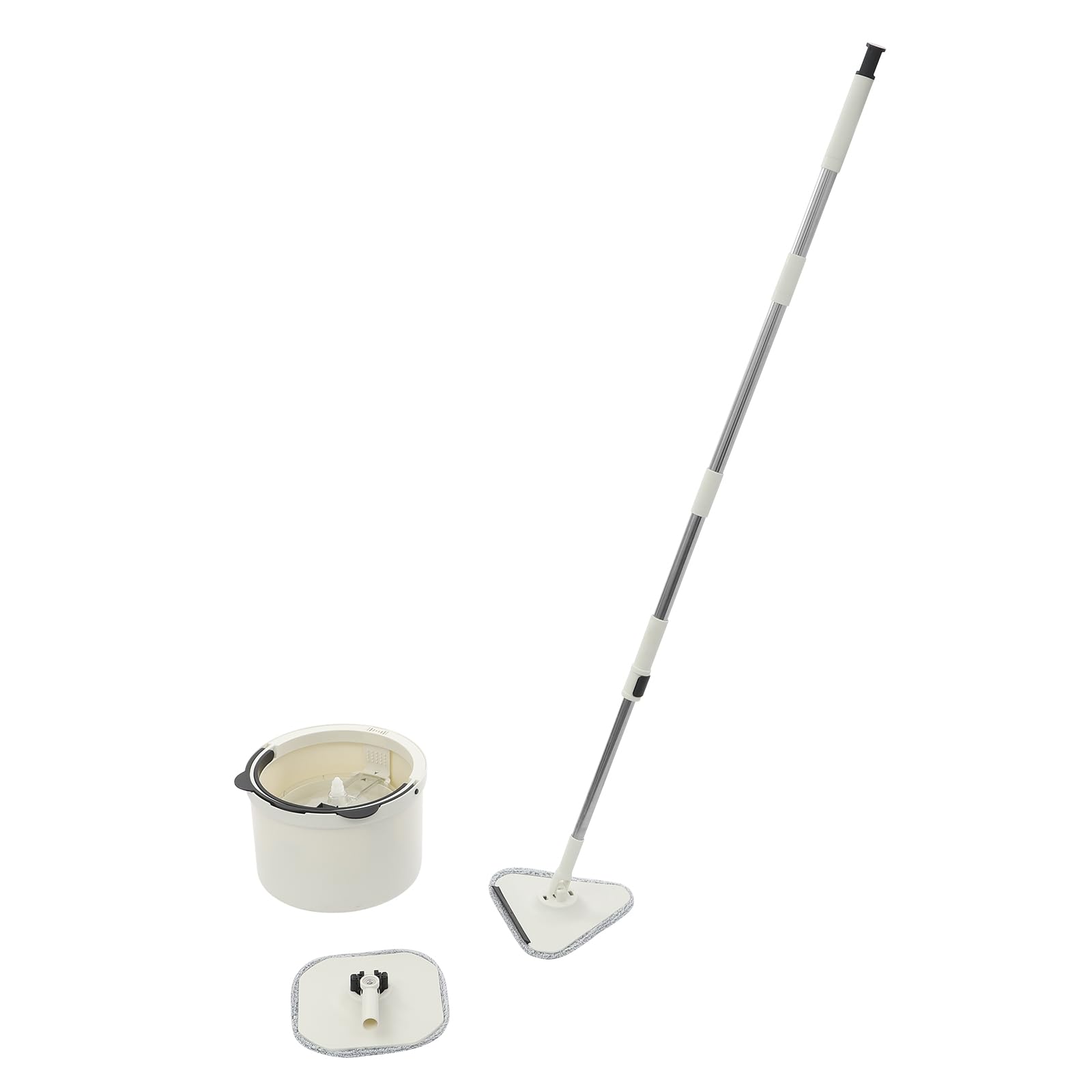 Spin Mop and Bucket with Hanging Hole at Handle End for Corner Storage for Elderly Users Who Want Easy Access Mop
