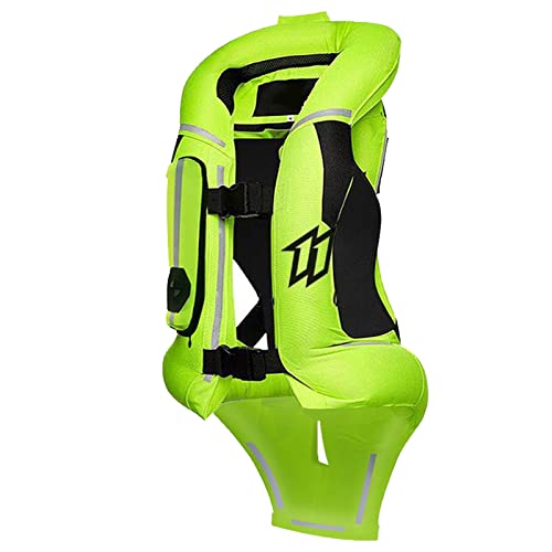 SUNWEII Chaqueta de Moto De Motocicleta, Chaleco de Moto con Airbag Reflectante Avanzado, Se Adapta a Hombre y Mujeres De Adultos,3XL-LongGreen Cover