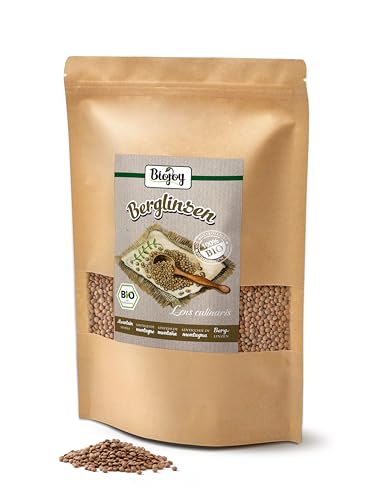Biojoy BIO-Linsen braun (1,5 kg), getrocknet und ganz, Berglinsen, ohne Zusätze
