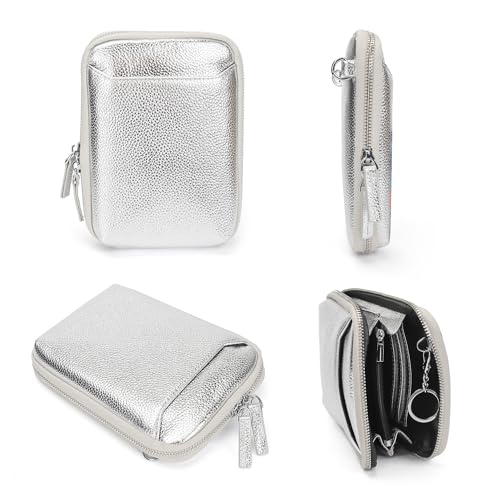 Image of befen Genuine Leather Crossbody Cell Phone Purse for Women, Small Zip Around RFID Blocking Crossbody Wallet Bags